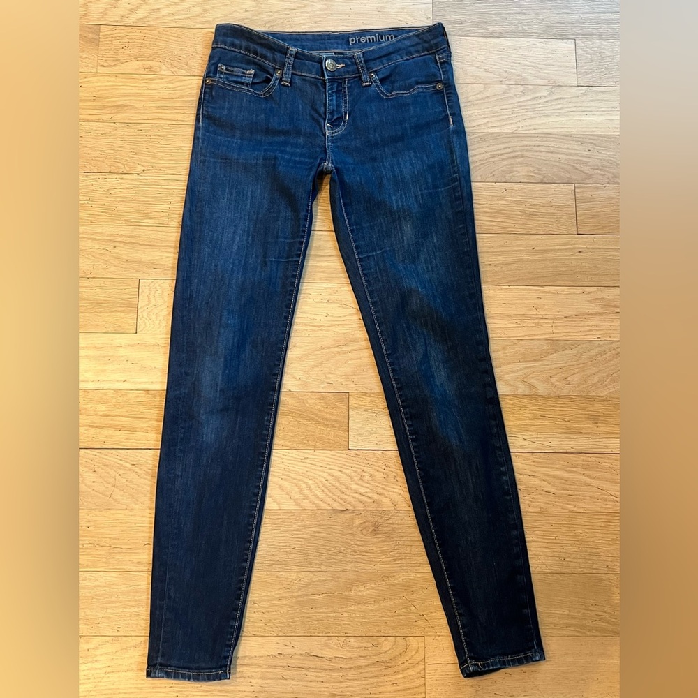 Gap Premium stretch skinny jeans Women's dark rinse Blue Jeans 2
